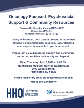 HHO presents Oncology Focused Psychosocial Support & Community Resources Event